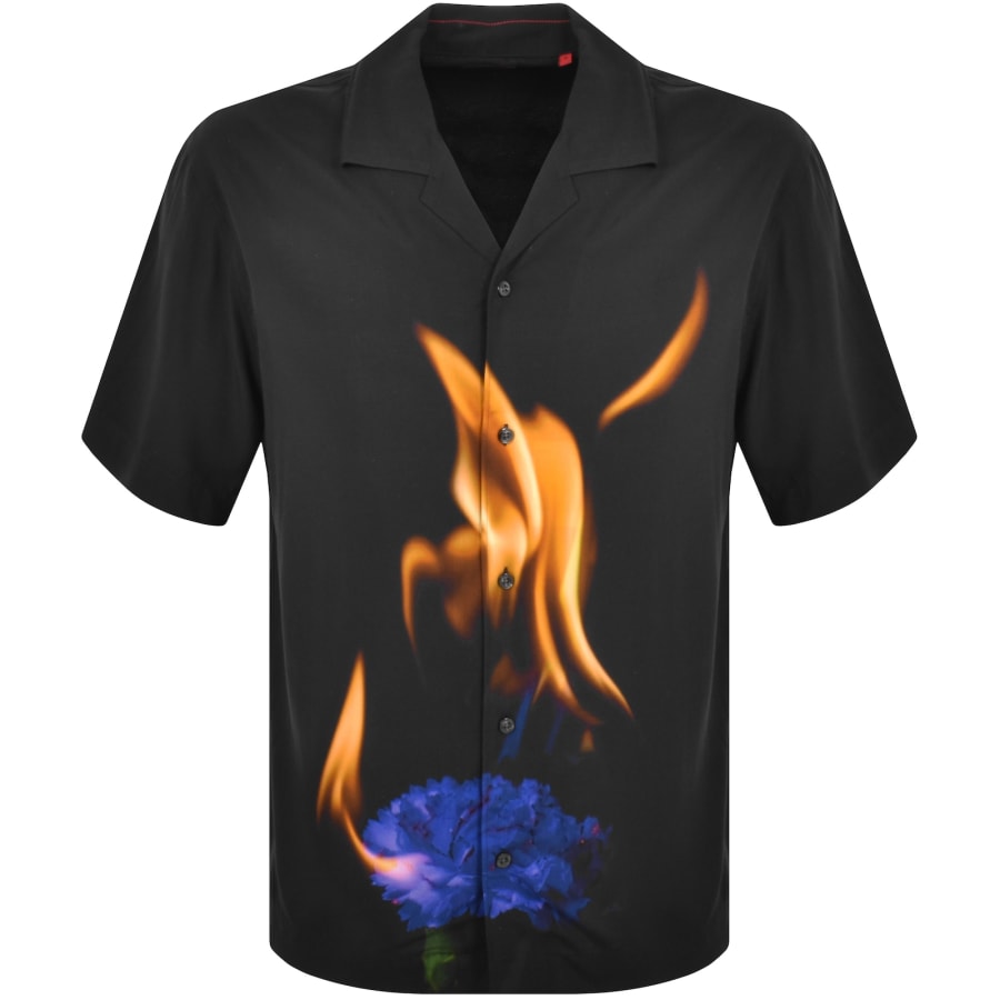 HUGO Espino Flame Graphic Shirt Black Mainline Menswear Canada
